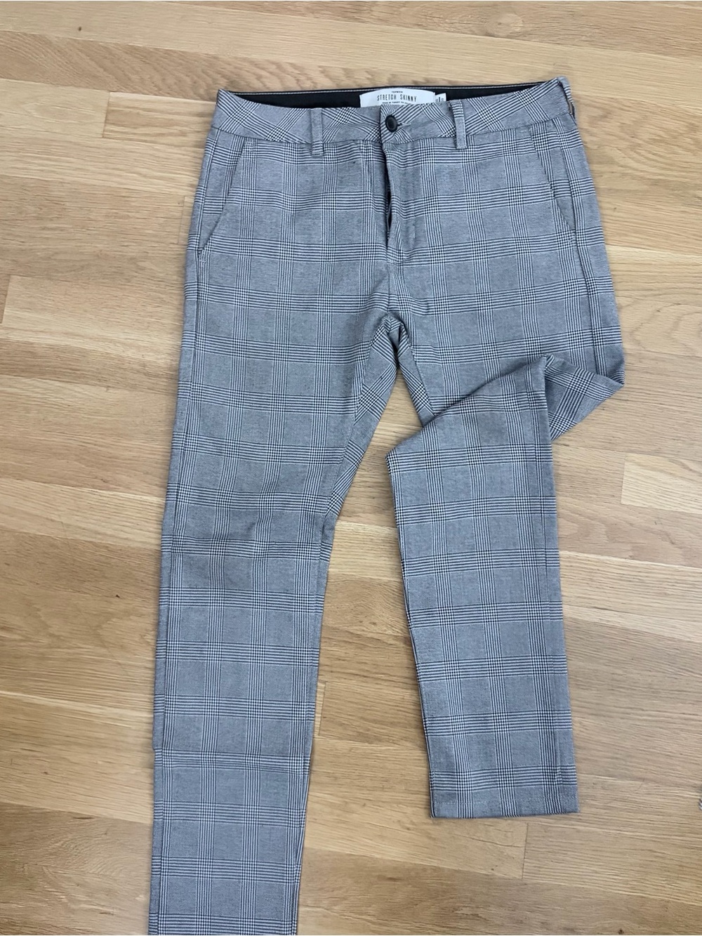 Topman Gray Plaid Trousers